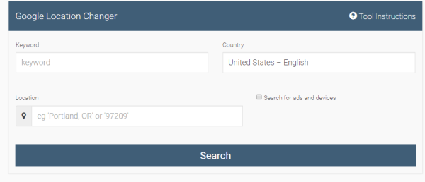 Google Location Changer (SERPs)